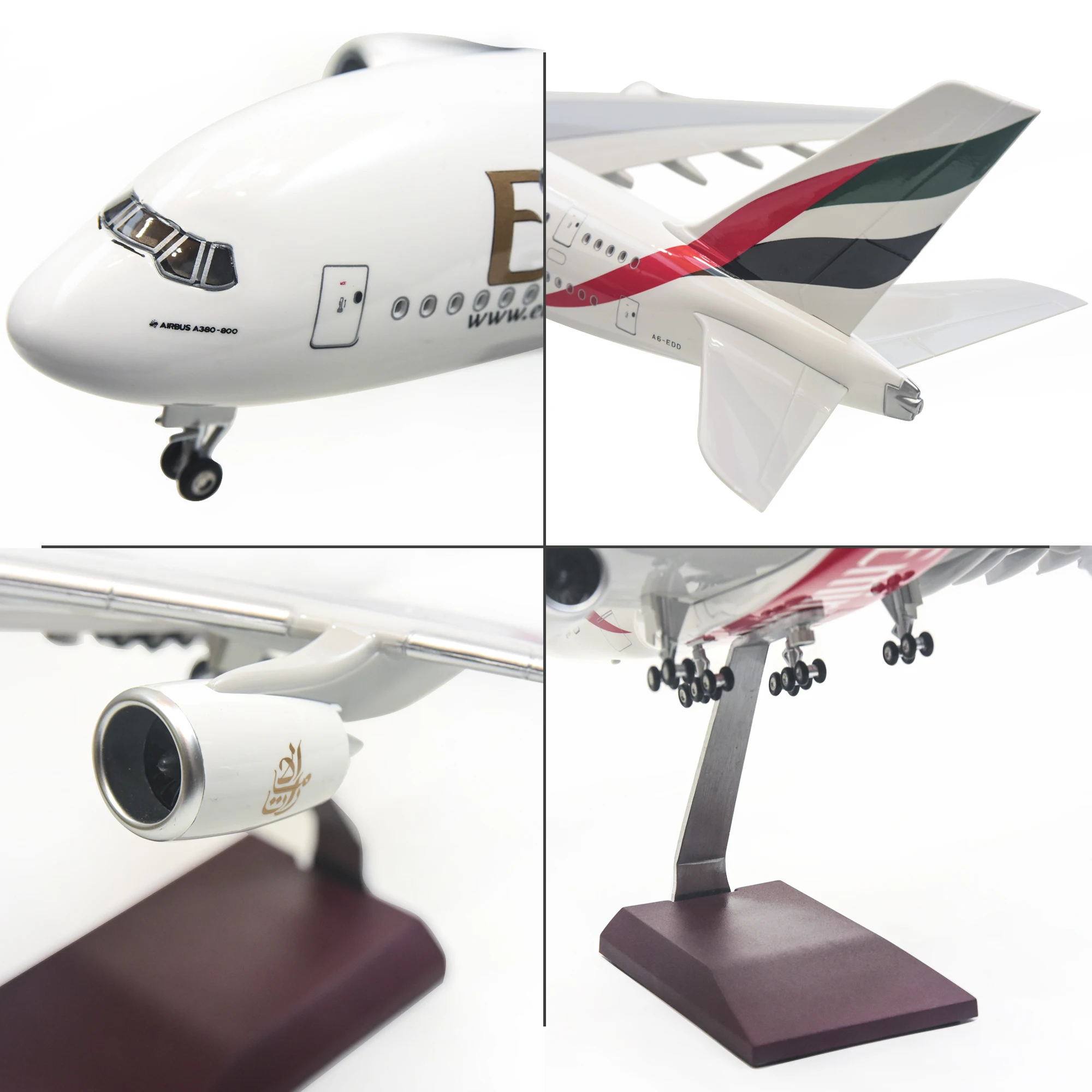[LED Version] Emirates A380 1/150 45cm Resin Airplane Model Plane model Aircraft Model Airlines Product