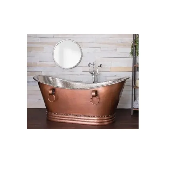 Top selling best look handmade freestanding bath tub made of copper bathtub freestanding royal bathroom wholesaler from India