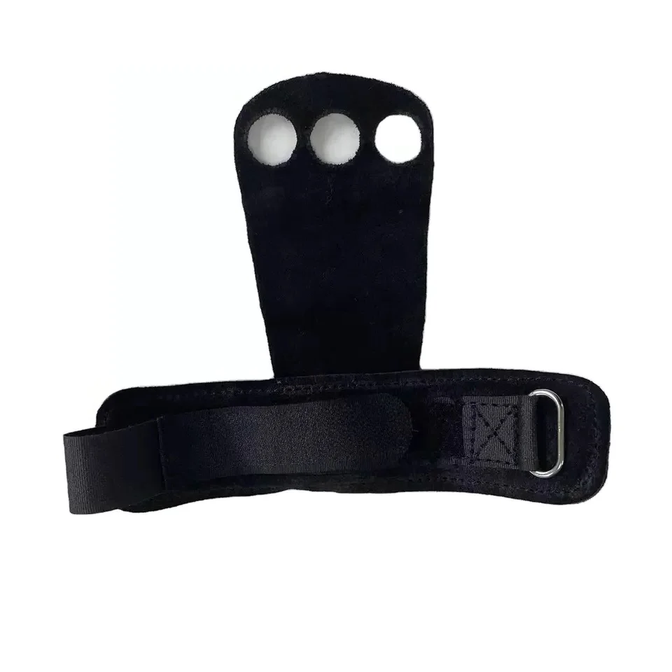 GAF Hot Sale Weight Lifting Grip Leather Four Hole Hand Palm Grip Palm Guard Wood Grip For Men And Women