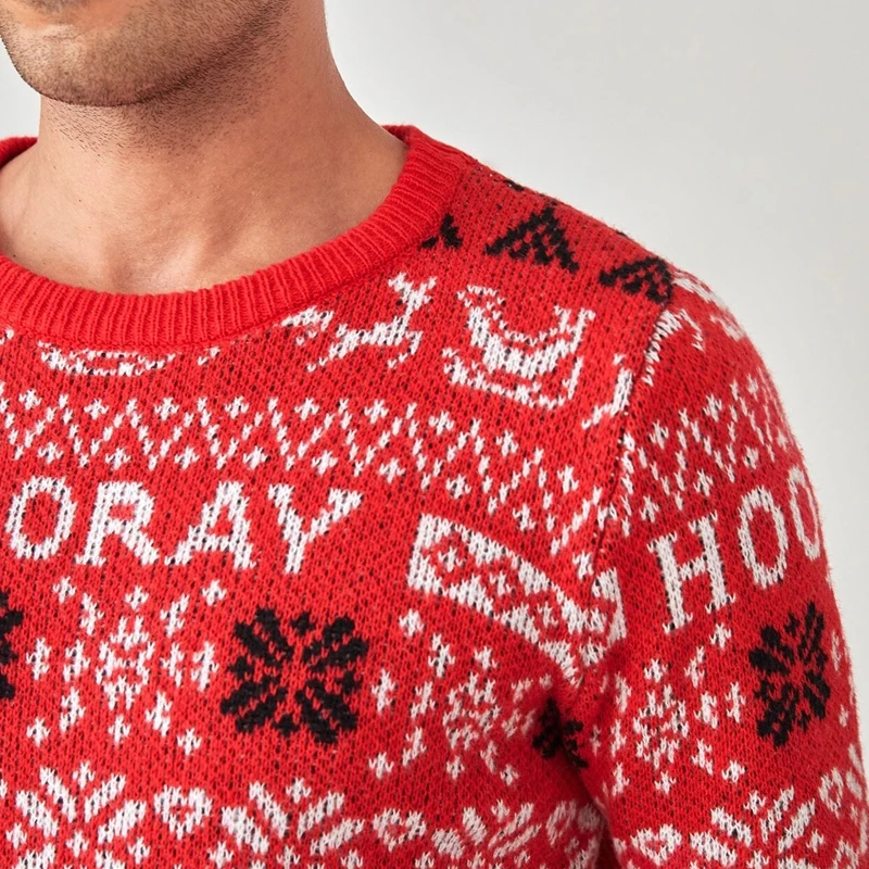 Designer Custom Knit Chompa Sueter Kazak jacquard Christmas Jumper Ugly Mens jacquard Sweater