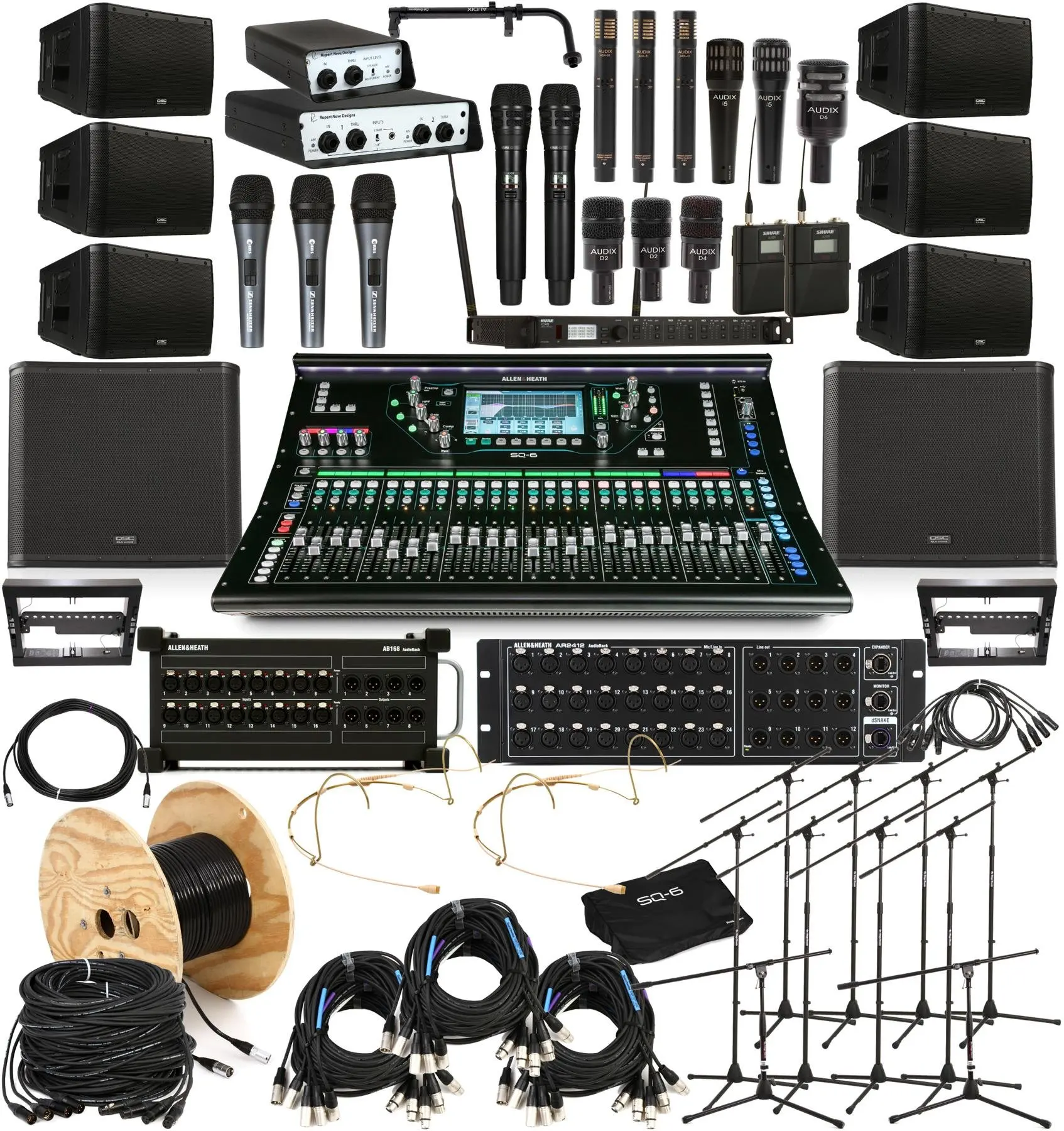 FAST DELIVERY Allens & Heaths SQ-6 48-Channel 36-Bus Digital Mixer with 24+1 Motorized Faders