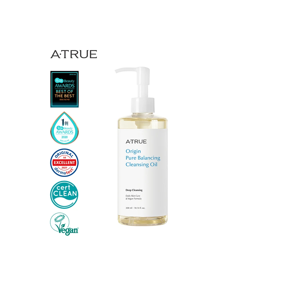 [ATRUE] Korea Origin Pure Balancing Deep Cleansing Oil throughly removing make up and Blackheads plant based German Dermatest