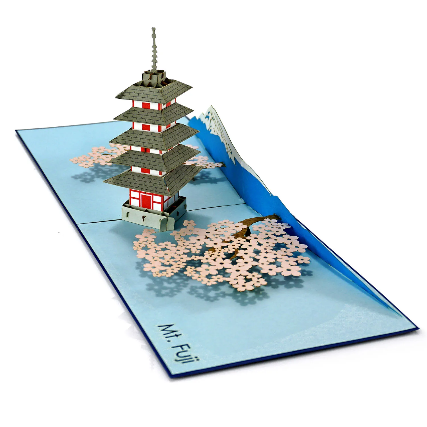 Custom Simulate Mount Fuji and cherry blossom in 3D model for Popup Greeting Cards from Vietnam HMG Supplier