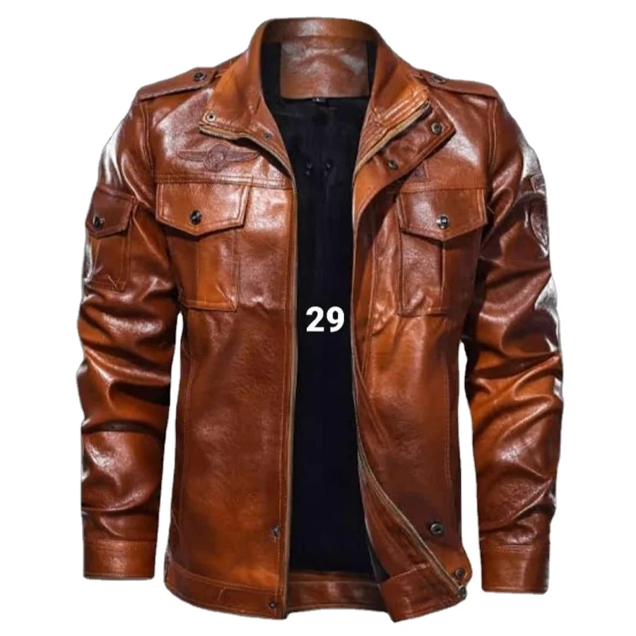 Logo Other Customization Acceptable Leather Jacket Jackets For Mens Wear Airproof 100% Genuine Pure Cowhide Jacket