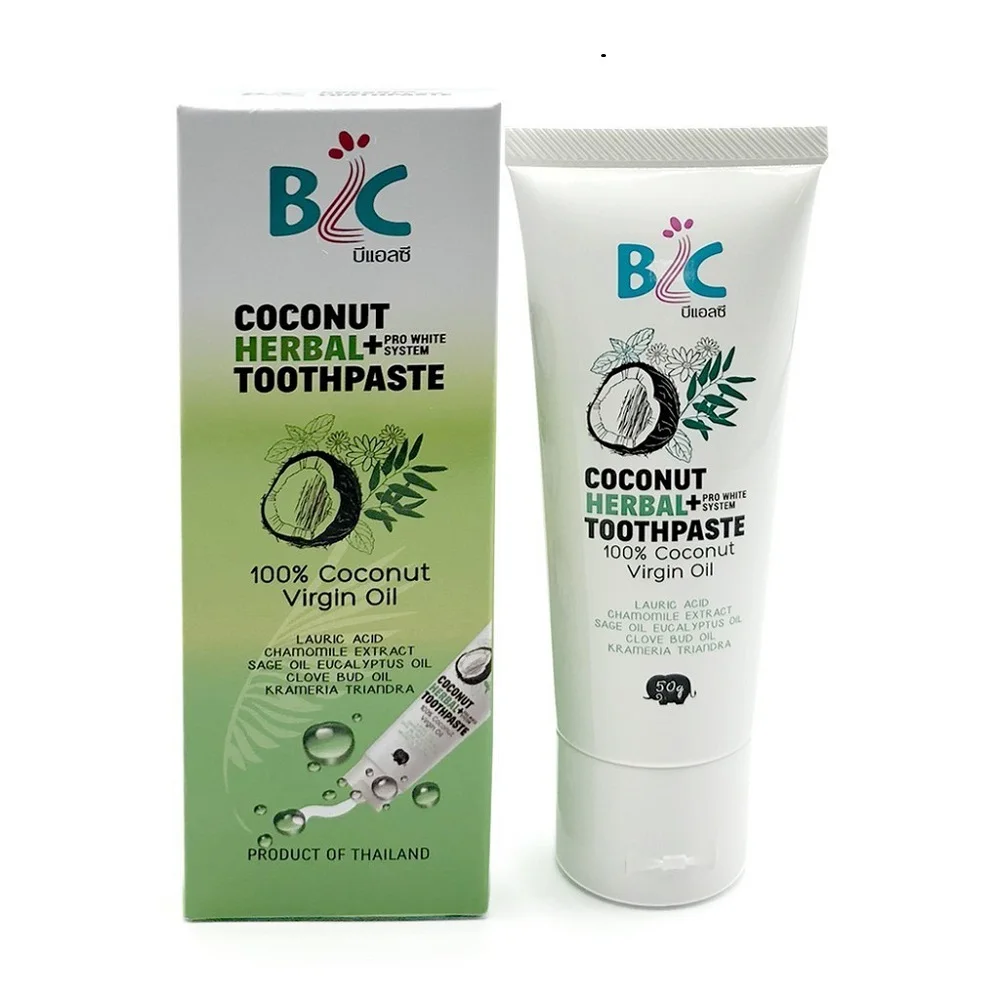 Toothpaste with Cold Pressed 100 % Coconut Virgin Oil Herbal High Quality Premium Grade Export Product  from Thailand