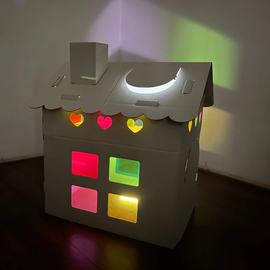 Paper House Paper Drawing And Coloring Puzzle DIY Educational Cardboard Painting Paper House Kids Toys