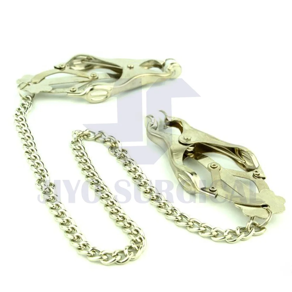 New Hot Sales Nipple Clamps With Chain Begme Woman BDSM SM Bondage Submissive Fetish Punish CE Approved