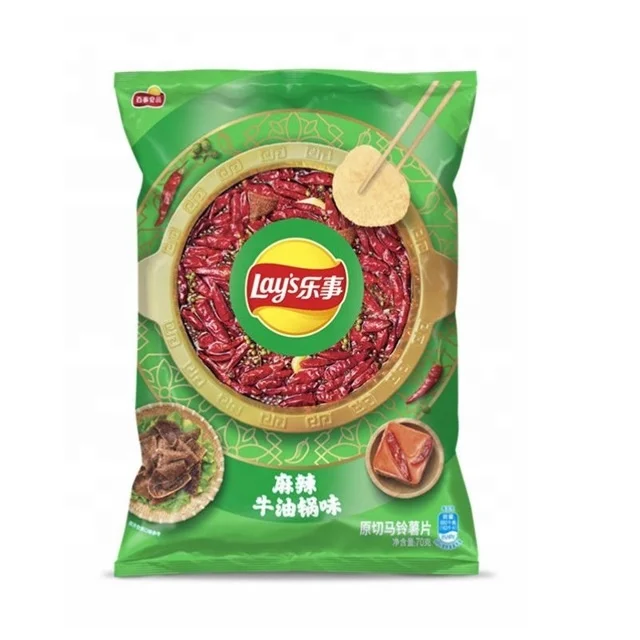 Lays Chian Product Potato Chips Snack Lays Style Hotpot Tomato Spicy Sesame Sauce Flavor