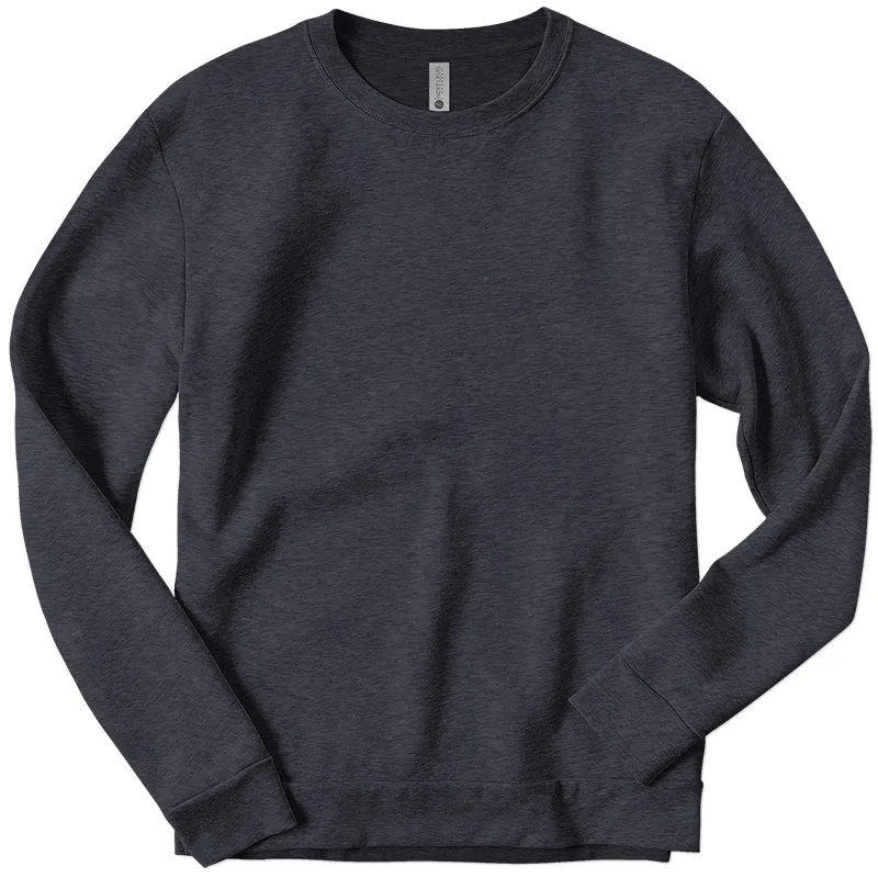 Crew Neck Sweater Men Pullover Printed Terry Sweatshirts Bella Canvas Sweatshirts