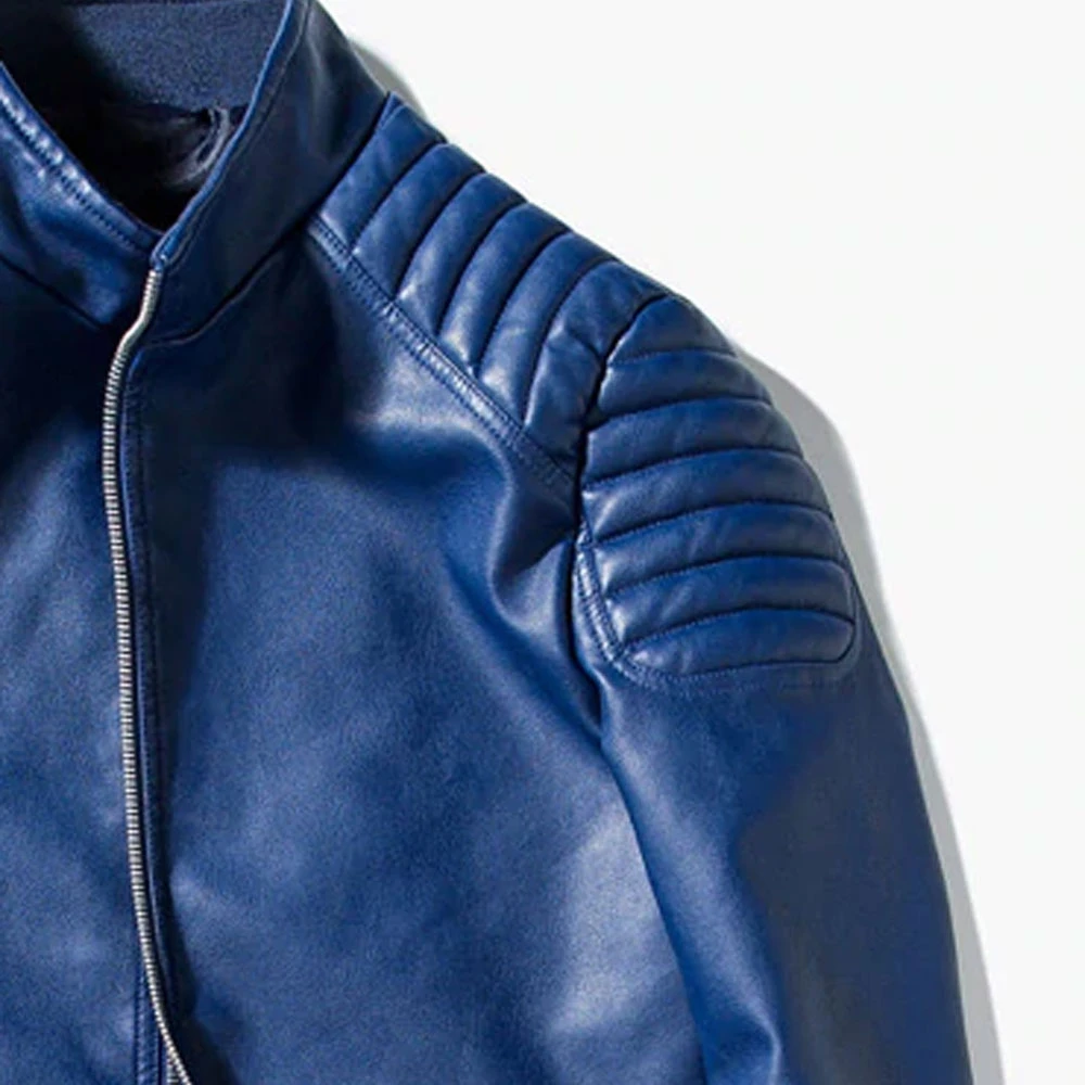 Мужская кожаная куртка в европейском стиле