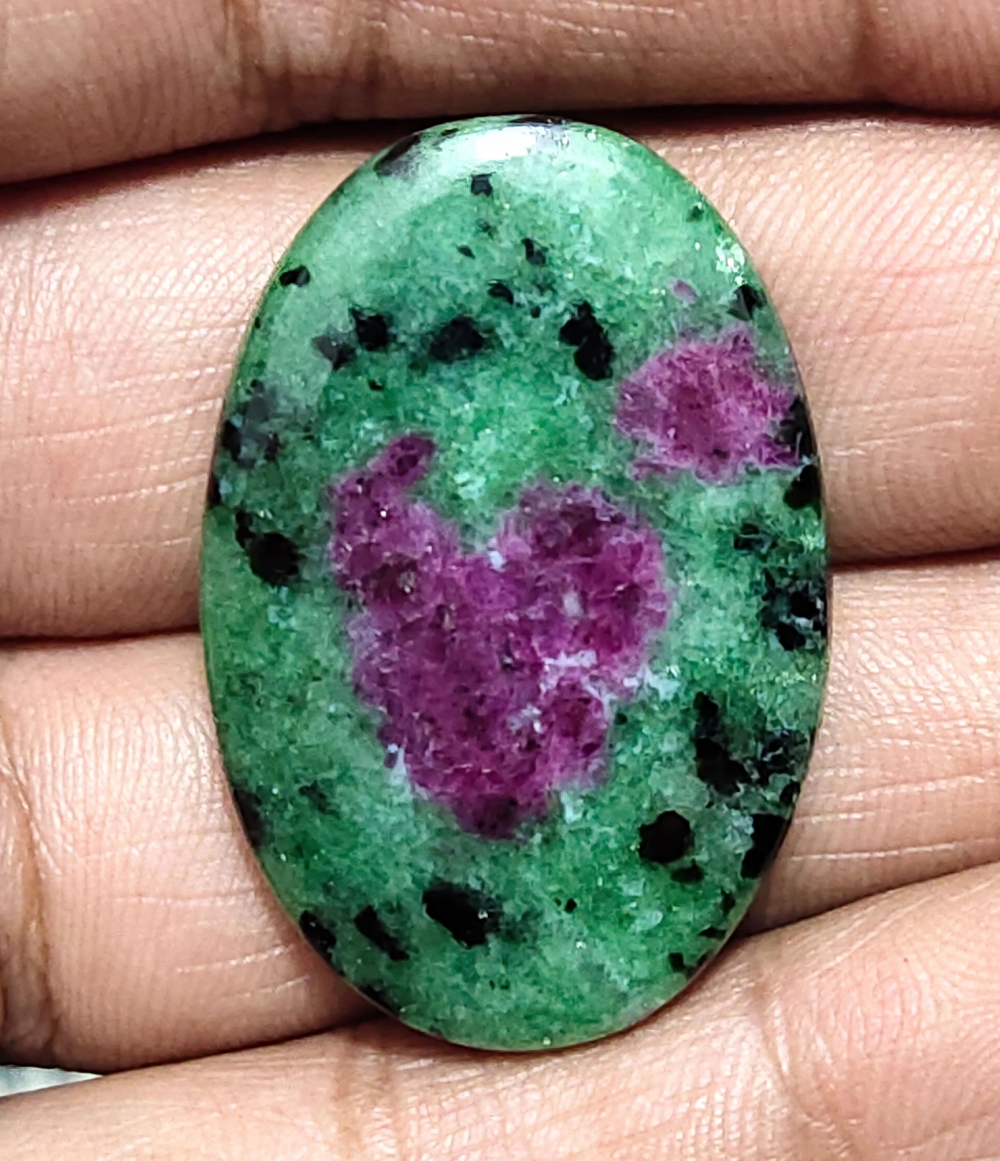 Top Quality Ruby Zoisite Gemstone 100% Natural Loose Gemstone Ruby Flat Back Cabochon for Jewelry Making and Art & Decoration