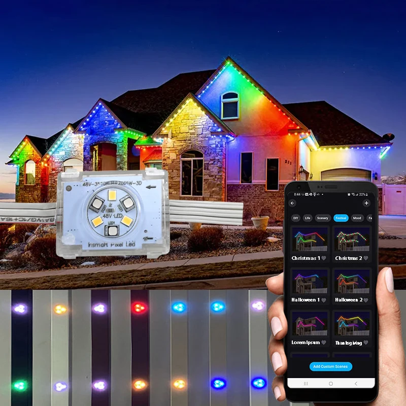 Puck Light Outdoor Waterproof Ip68 Usc2904 Permanent Led Christmas Lights For House Dc48V Led Point Lights
