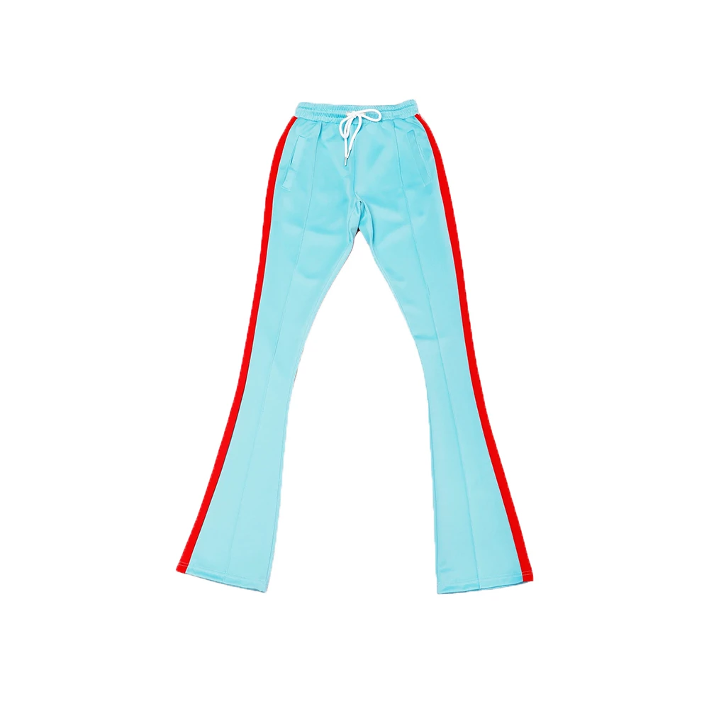 Casual blank cotton Slim fitting jogger sweat pants custom logo plain polyester stacked trousers man running track pants