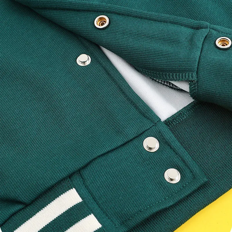 Custom Logo Children Clothes Street Style Baseball School Uniform Team Wholesale Kids Varsity Jacket For Kids