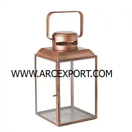 Golden Polished Candle Holder Lantern Prime Quality Metal With Clear Glass Lantern for Garden Decor Lantern in Cheapest Price