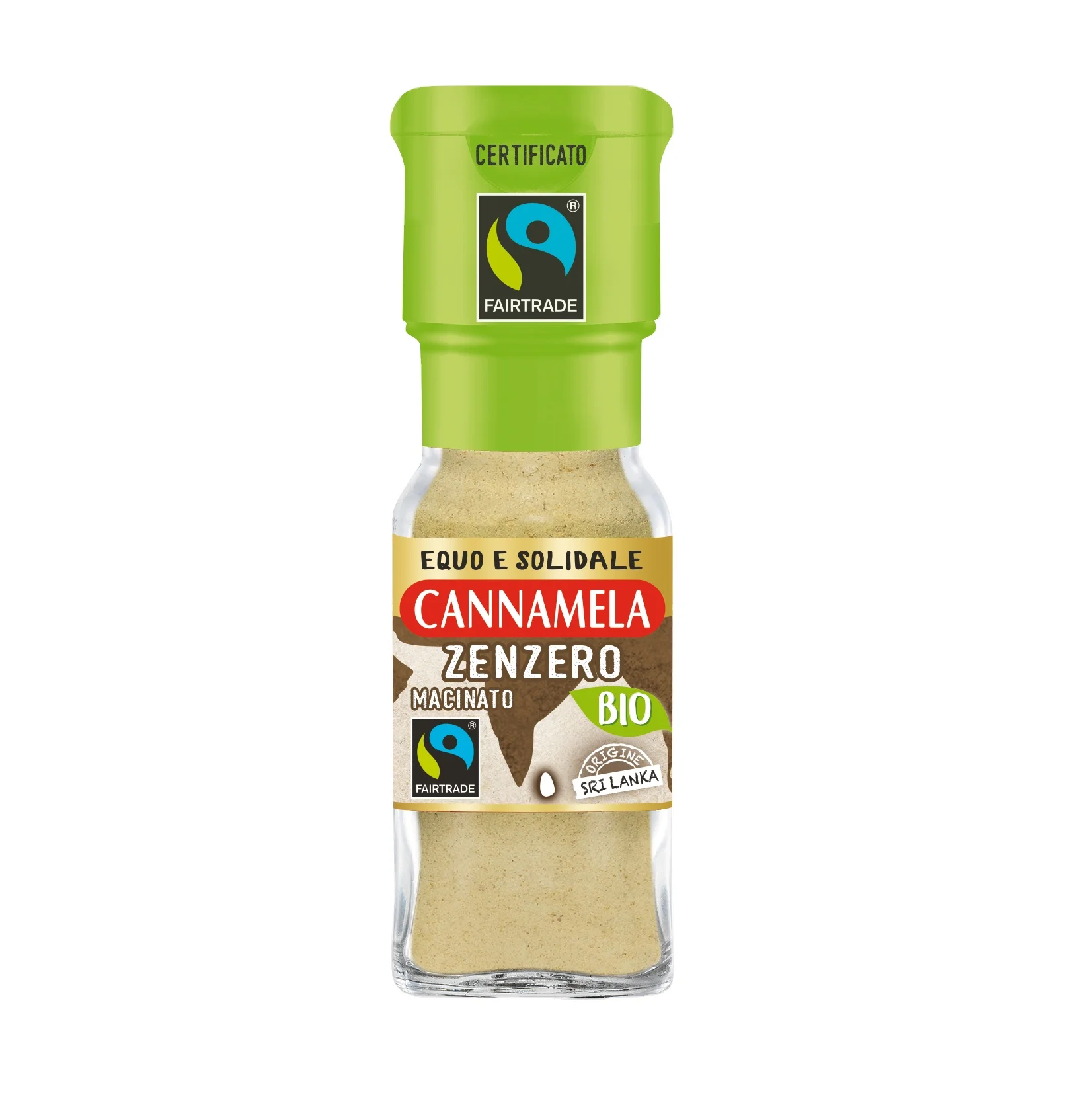 Сделано в Италии, имбирный порошок высшего качества Cannamela Spice Fairtrade для приправ еды, 1 стеклянная банка, 14 г