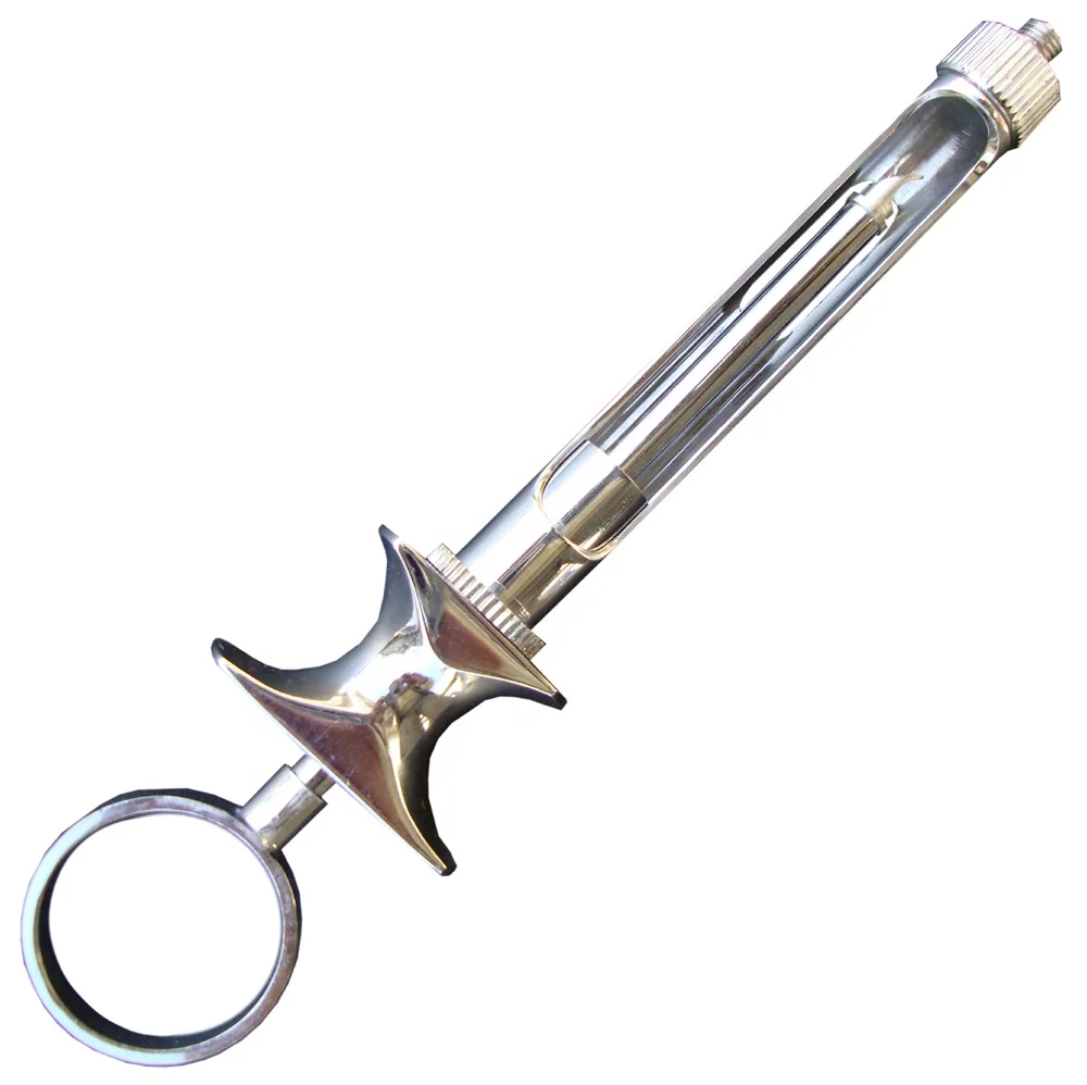 Astra Type Dental Aspirating Syringe 1.8 ml Manual Metal Cartridge Syringe with Thumb Ring & Ring Handle Aspiration Hook