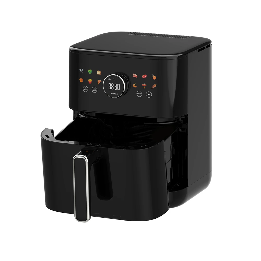 6L fryer 1800W visible window Metal inner 12 functions healthy double heating Air fryer