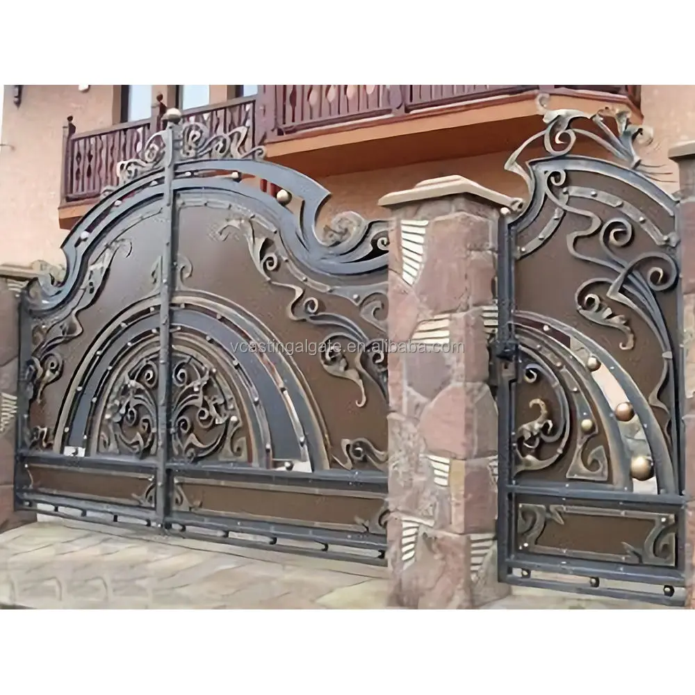 Different Modern metal gates design philippines latest wrought iron main gate designs stainless steel driveway gate door design
