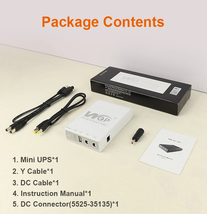 WGP MINI UPS fast charging 17600mAh high capacity multiple output mini dc ups for wifi router monitor no break