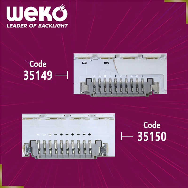 TV LED BACKLIGHT- 55NNB 3D-7032LED-MCPCB-R-V2GE-550SMB-R2-RIGHT -7032LED-MPCB-L-V2GE-550SMA-R2 -LEFT- 68 CM 76 LEDS TOTAL 2 PCS