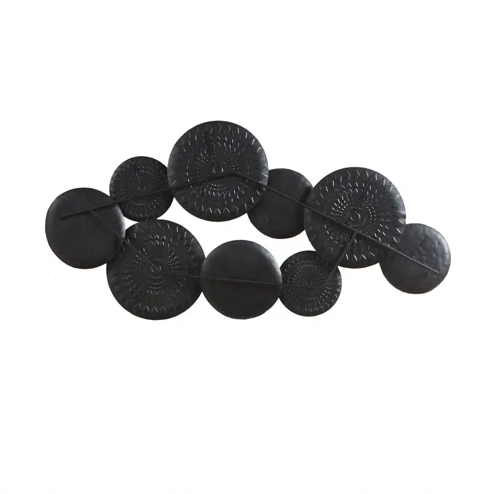 Indian Metal Handicrafts Home Decoration Woven Texture Metal Plates with Jute Accents Multi Metal Wall Sculpture Wall Arts