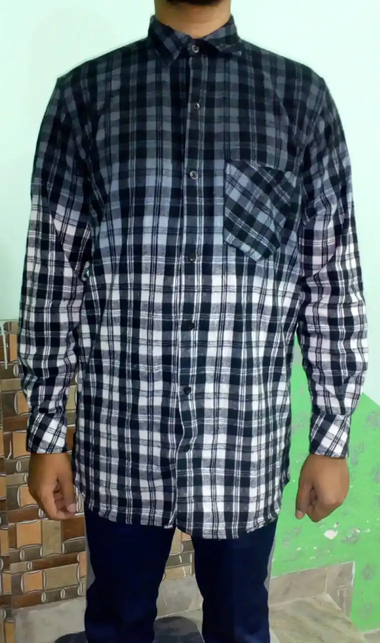 Men flannel plaid tie-dye casual slim fit or regular fit long sleeve as well as short sleeve collar dip dye asked sizes shirts..