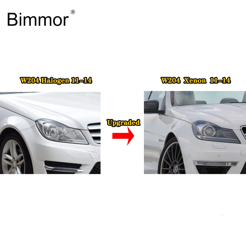 BIMMOR modified headlight For Mercedes Benz W204 headlights halogen upgraded to xenon 2011-2014 facelift Headlamp plug and play