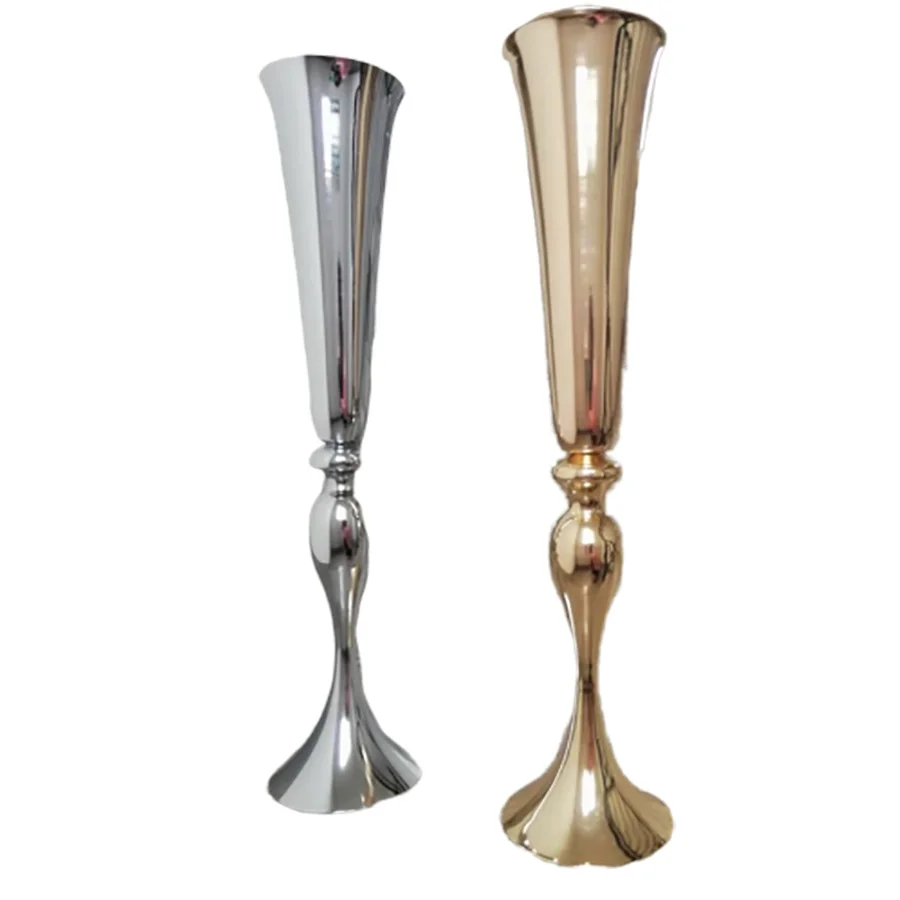 Aluminium Black Decorative Flower Vase with Pillars Outdoor Garden Vases for Living Room Hotels Restaurant Decorative Metal Vase