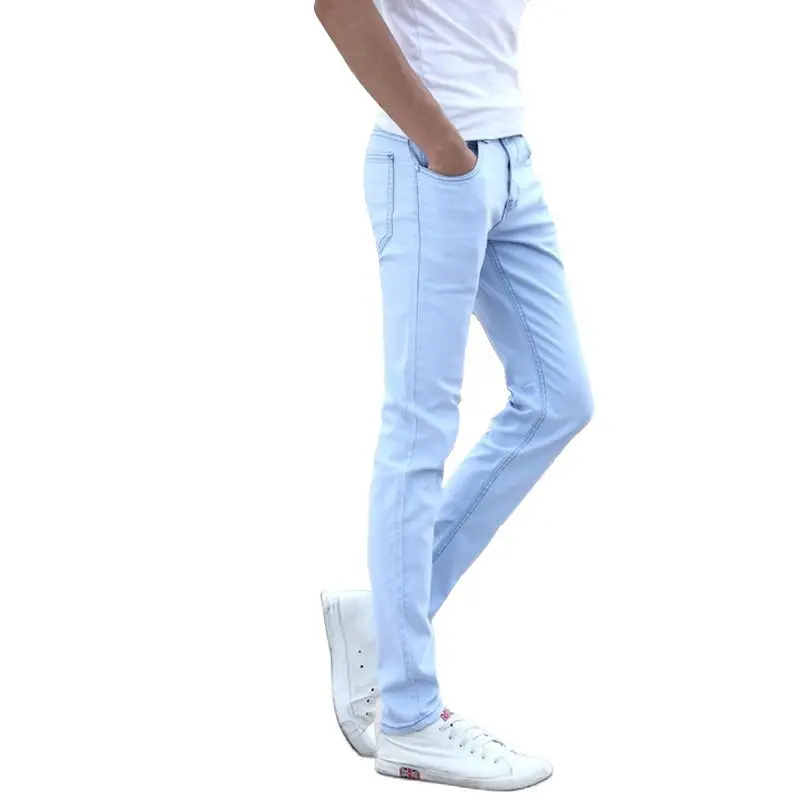 Denim Pant  Wholesale From Factory OEM custom high quality skinny fit appliqued denim jeans for men slim jean pants