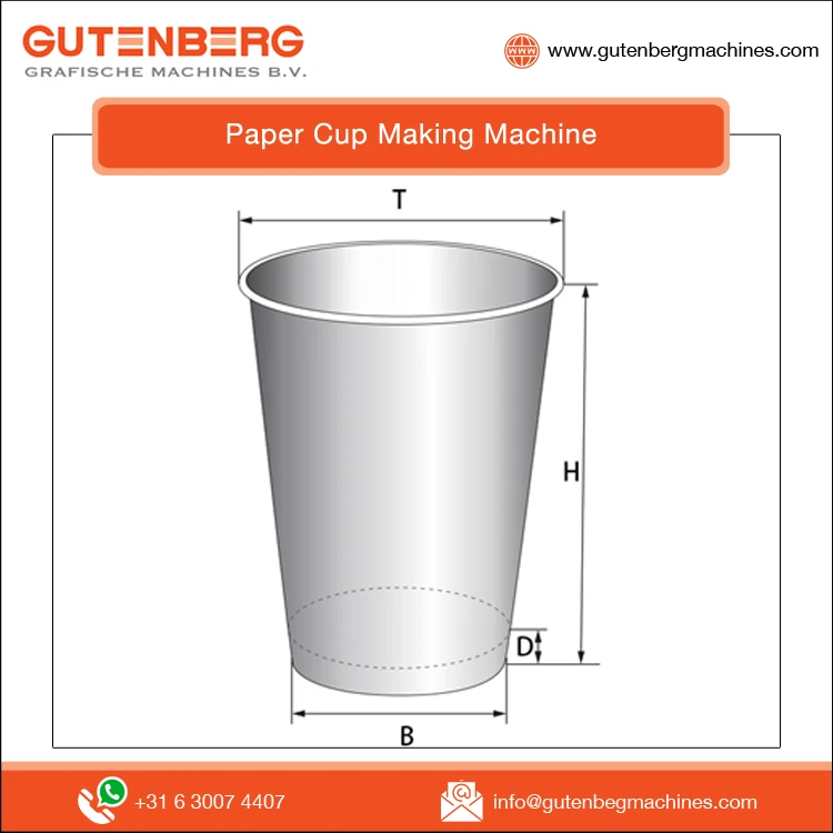Butterfly Design Automatic Grade Single or Double PE Coated Paper Cup Product Making or Forming Machine with Handle