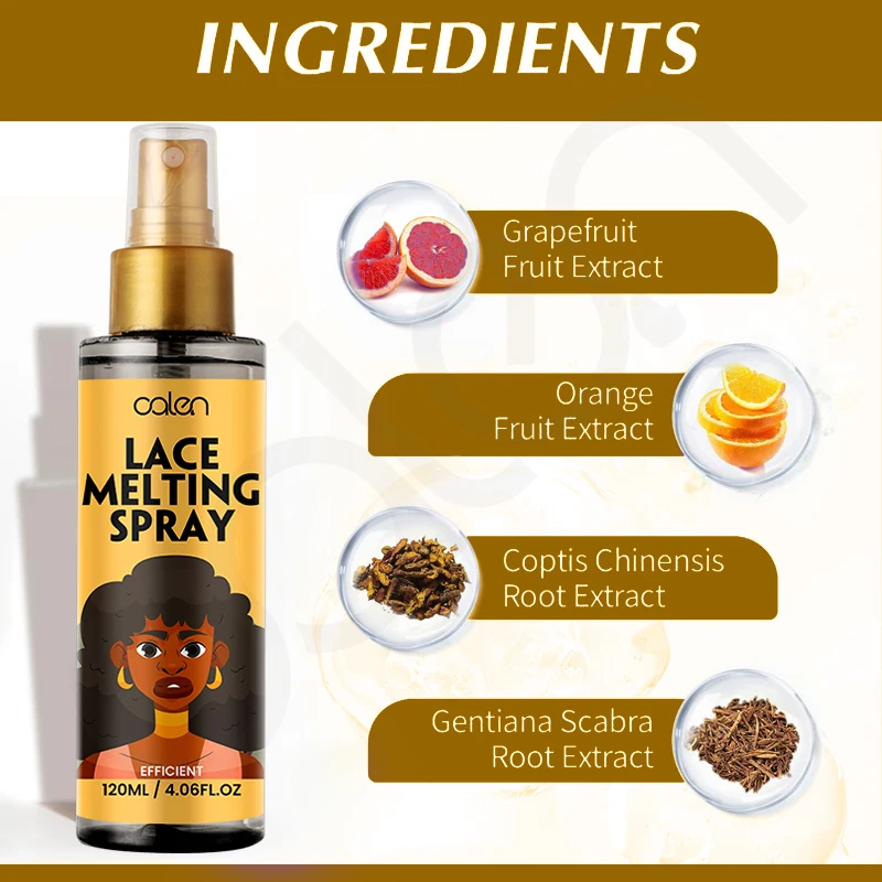 Luxfume 120ML Wholesale Lace Adhesive Glue Melt Spray Mist Extreme Strong Hold Lace Wig Melting Spray