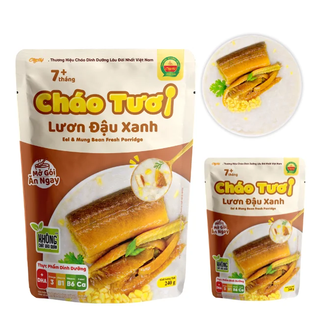 Eel with Mung Bean Fresh Porridge High quality ready to eat breakfast retort pouch Vietnam long shelf life Natural choices