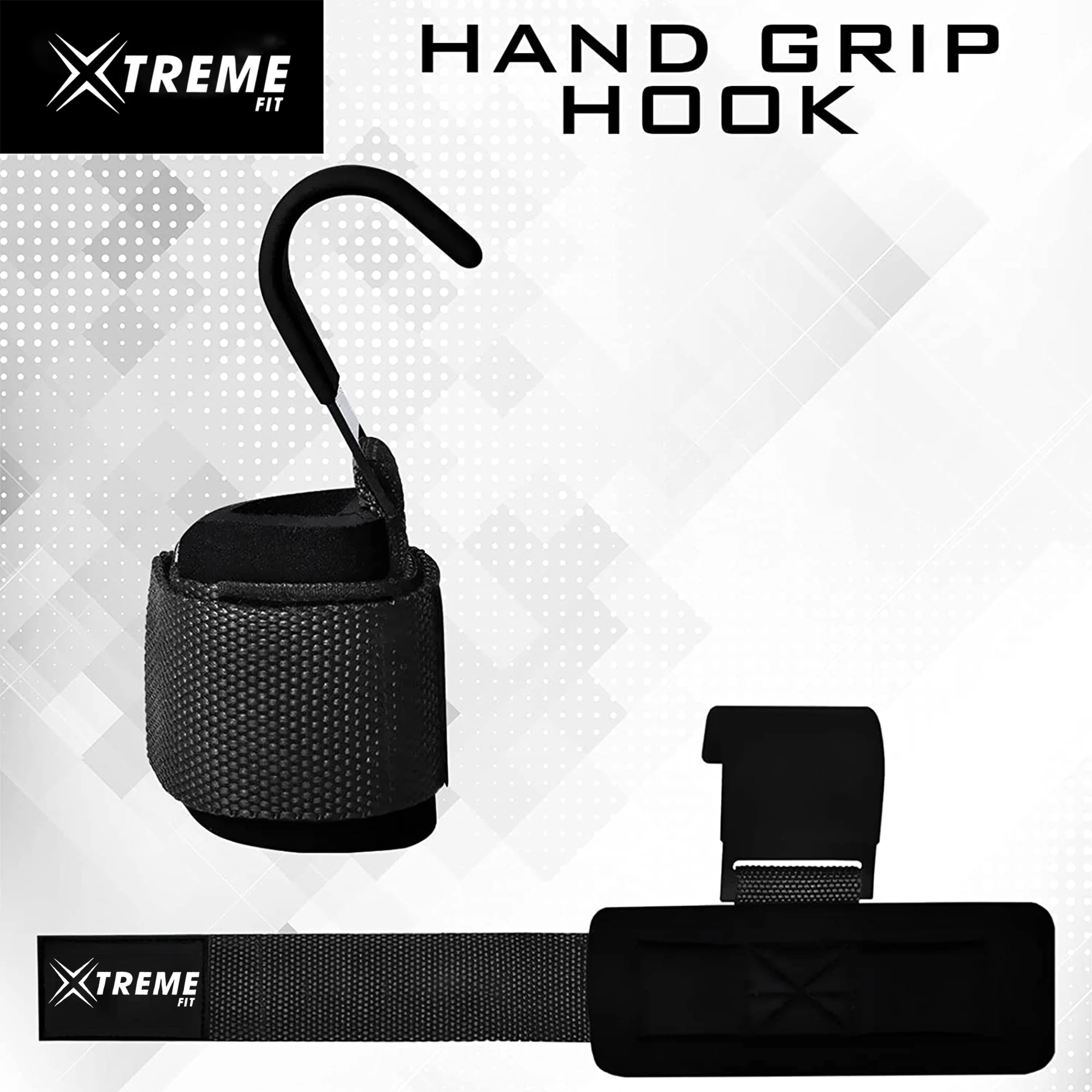 Heavy Duty Neoprene Weightlifting Hooks Unisex Pull Ups DeadLift Hook Straps Custom Logo Padded Metal Heavy Weightlifting Hooks