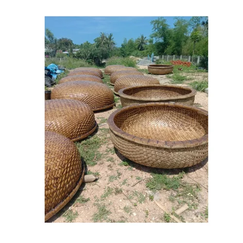 Vietnamese Unique Small Round Bamboo Coracle Boat for Wholesale