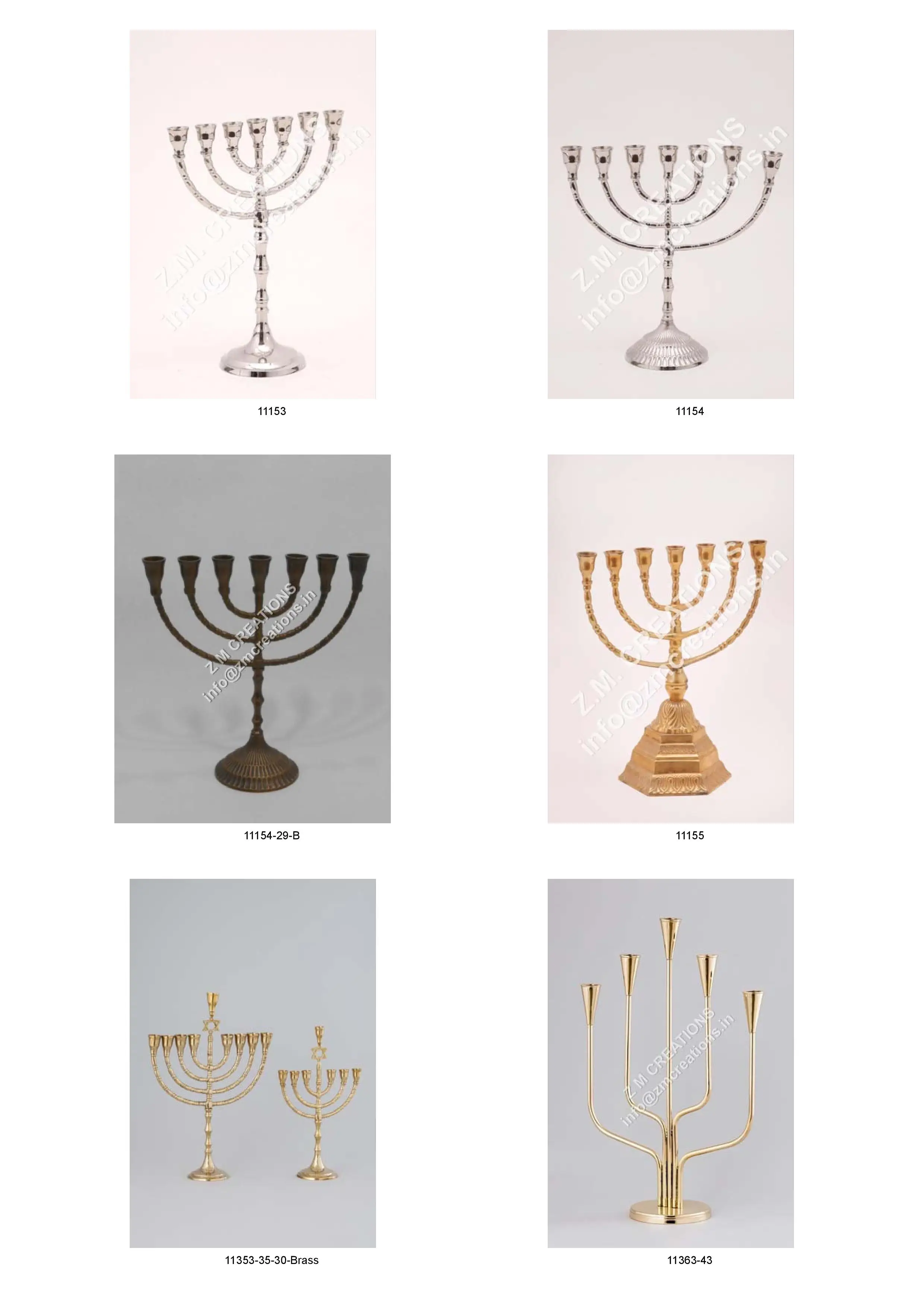 Brass Menorah Small Size High Quality Israel Jerusalem Judaica Menorah Seven Branches Candle Holders Menorah