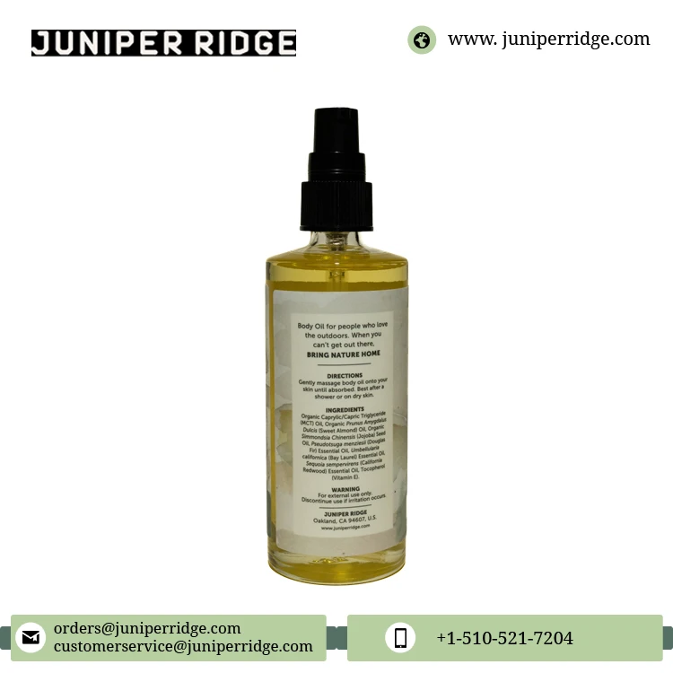 Natural and Healthy Skin Best Body Moisturizer Men and Women Use Redwood Mist Body Oil from USA
