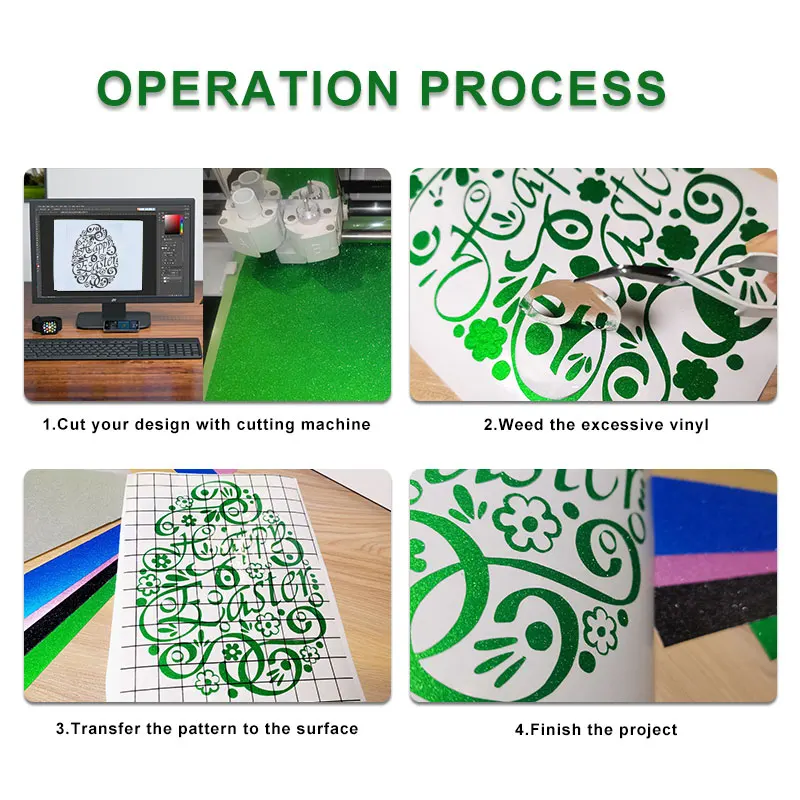 Shunaimei Custom Vinyl Decal  Glass Decal  Glitter Adhesive Vinyl permanent self adhesive vinyl roll