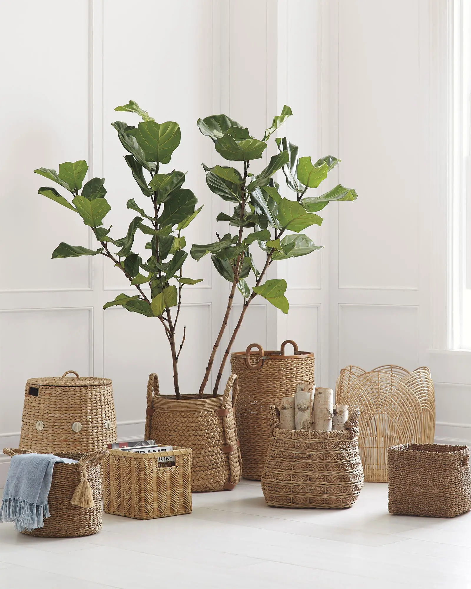 High Quality Bamboo Planter Baskets Handmade For Plant Tree & Storage OEM Acceptable Variety of Color Vietnam Handmade