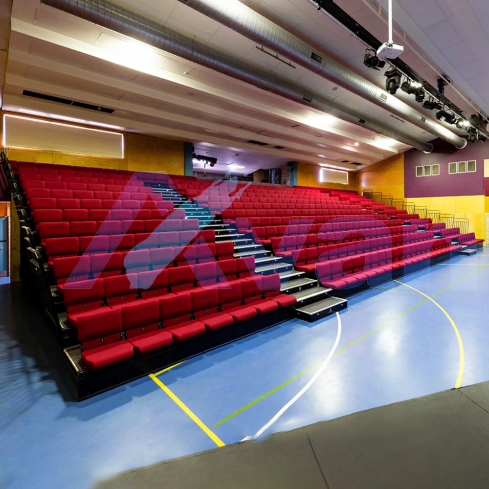 Avant Telescopic Retractable Bleacher Movable Portable Tip-up Stadium Seats Auditorium Church Folding Tribune Grandstand Seating