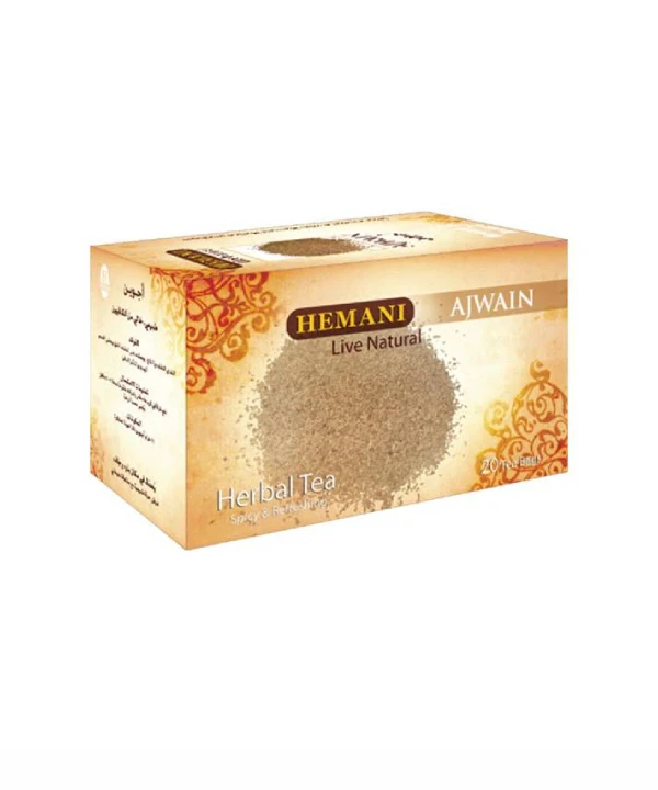 Natural & Organic, Hemani HERBAL TEA - AJWAIN / CAROM, 2g x 20 sachets/Box 40g, Improves Digestion & Reduces Bloating, Belly Fat