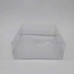 Made in Turkey Clear Transparent Acetate plastic packaging box with paper lid Custom Folding PET PVC PP Acetate Plastic