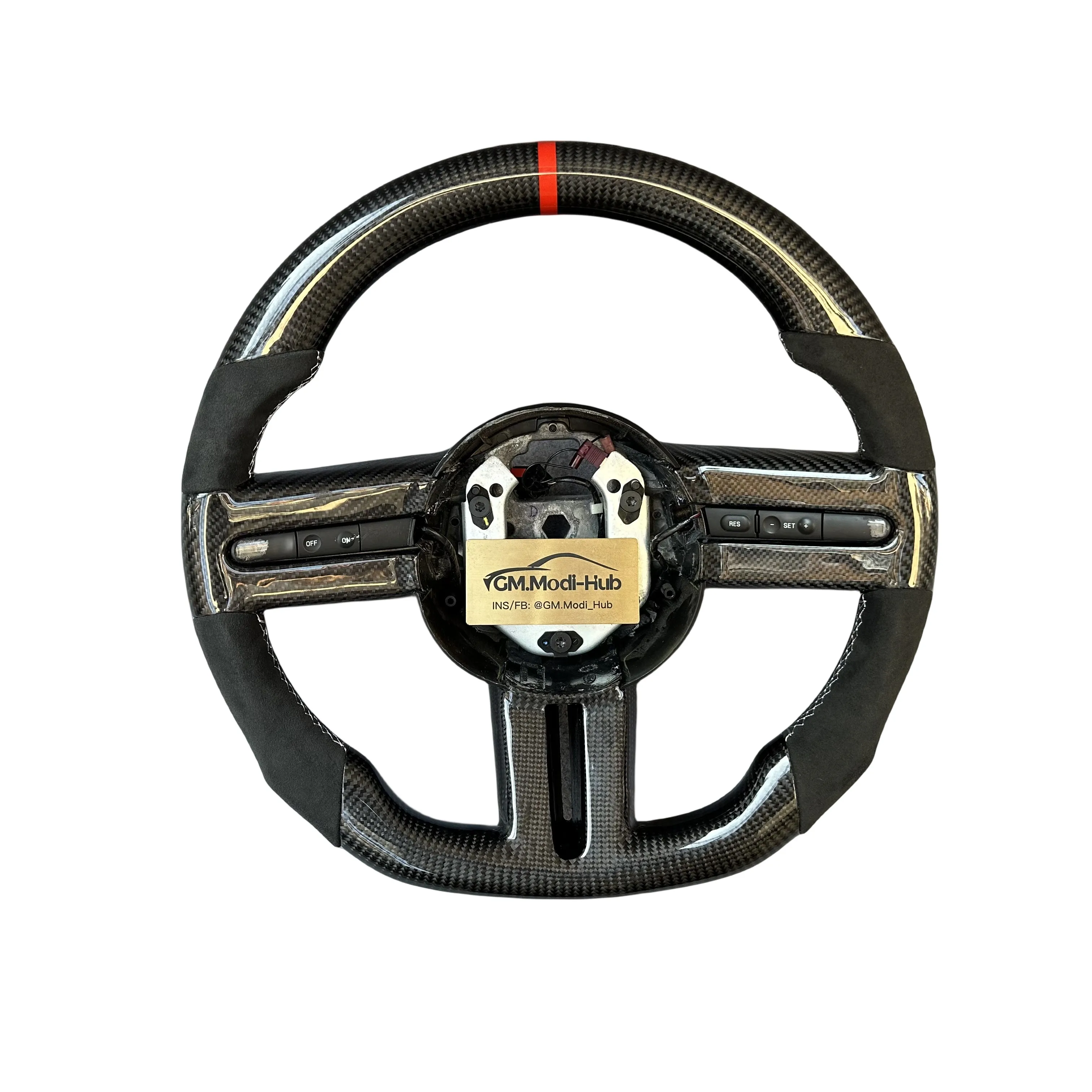 GM.Modi-Hub карбоновое Автомобильное рулевое колесо с алькантарой для Ford 2005 2006 2007 2008 2009 Mustang