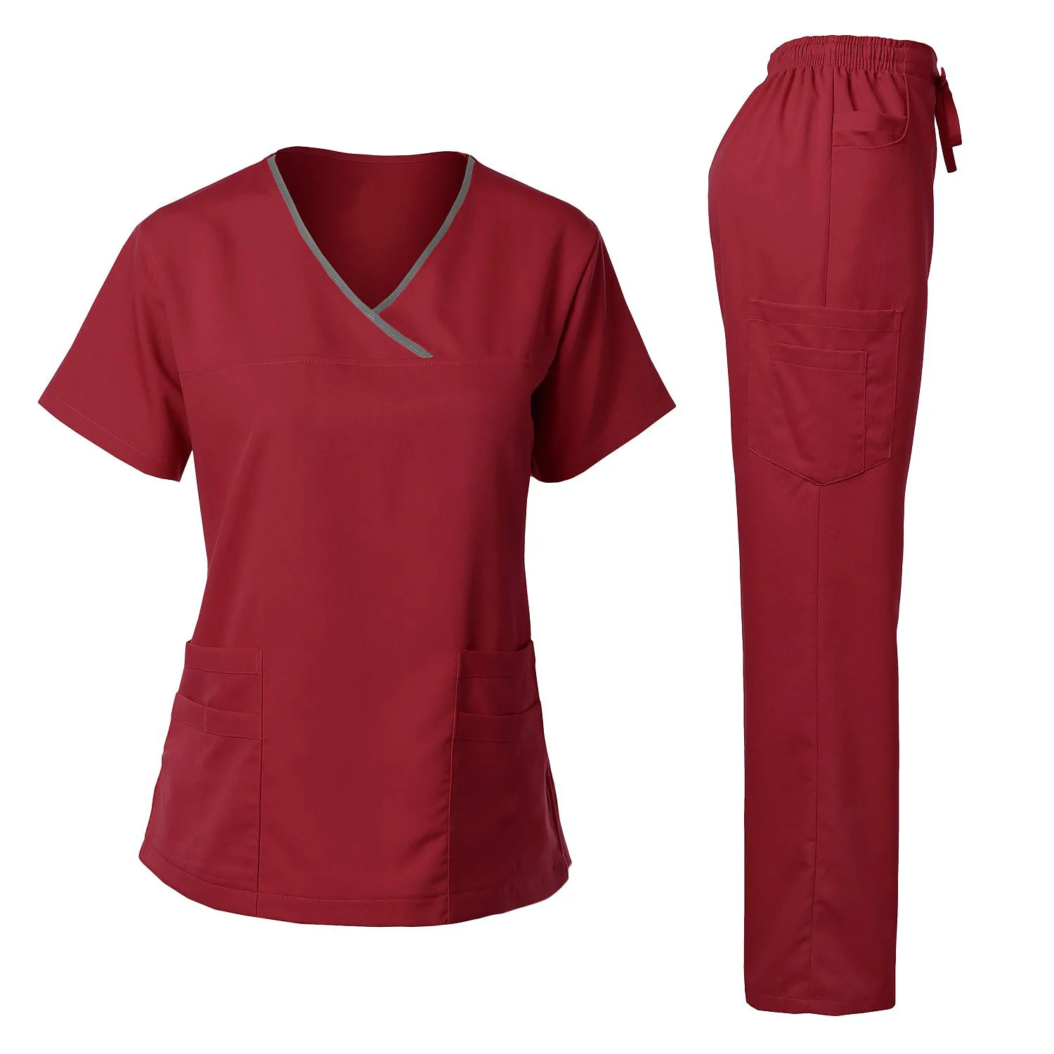 Medical Doctor Nurse Hospital Uniforms Pants Uniforms Sets Fit Jogger Hospital Uniforms Nursing Scrub Sets With Logo