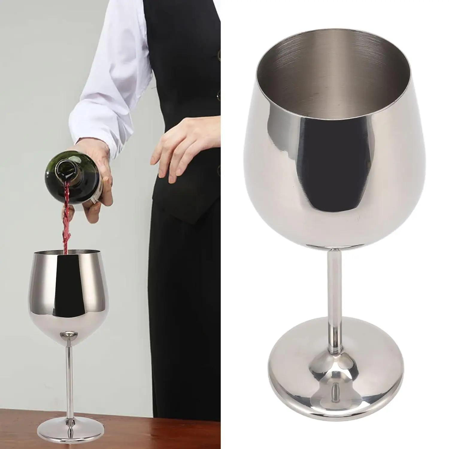 Indian Barware Stainless Steel Wine Glasses Silver Rose Gold Plated Unbreakable Stemmed Smoked Goblets Colorful Cupstyle Water