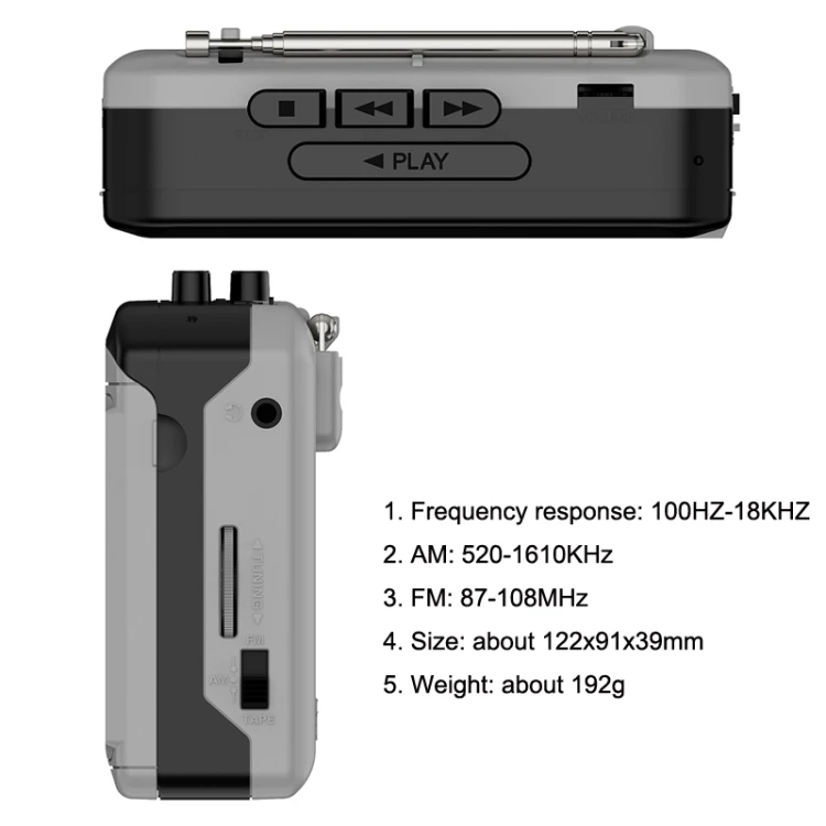 Drop Shipping English Learning Tape Walkman Tape Player FM Radio