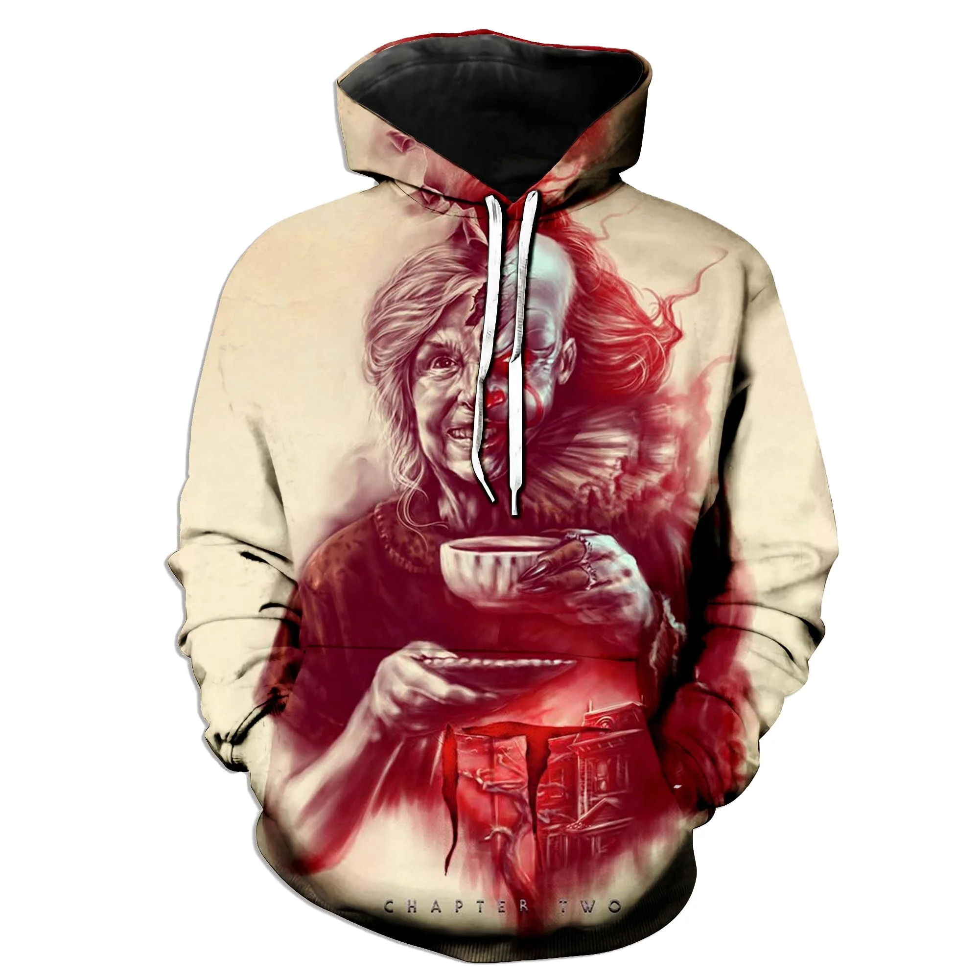 Hot Joker 3D Printed Hoodies Men Horror Movie Men Casual Fashion Funny Oversized Pullover Hoodies