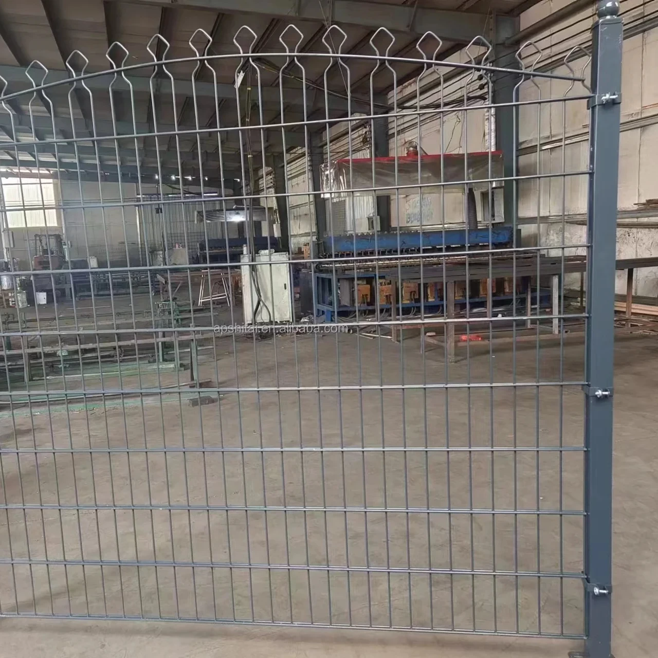 Spear Top Twin Wire Galvanized Welded Wire Mesh Fence double rod mats fence 868 656 Decorative double wire fence