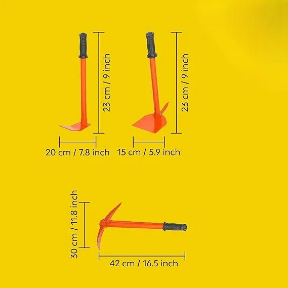 Professional Heavy Duty Steel Hoe Set Mini DIY Garden Tools Manual Gardening Equipment Soil Preparation Includes Scissors