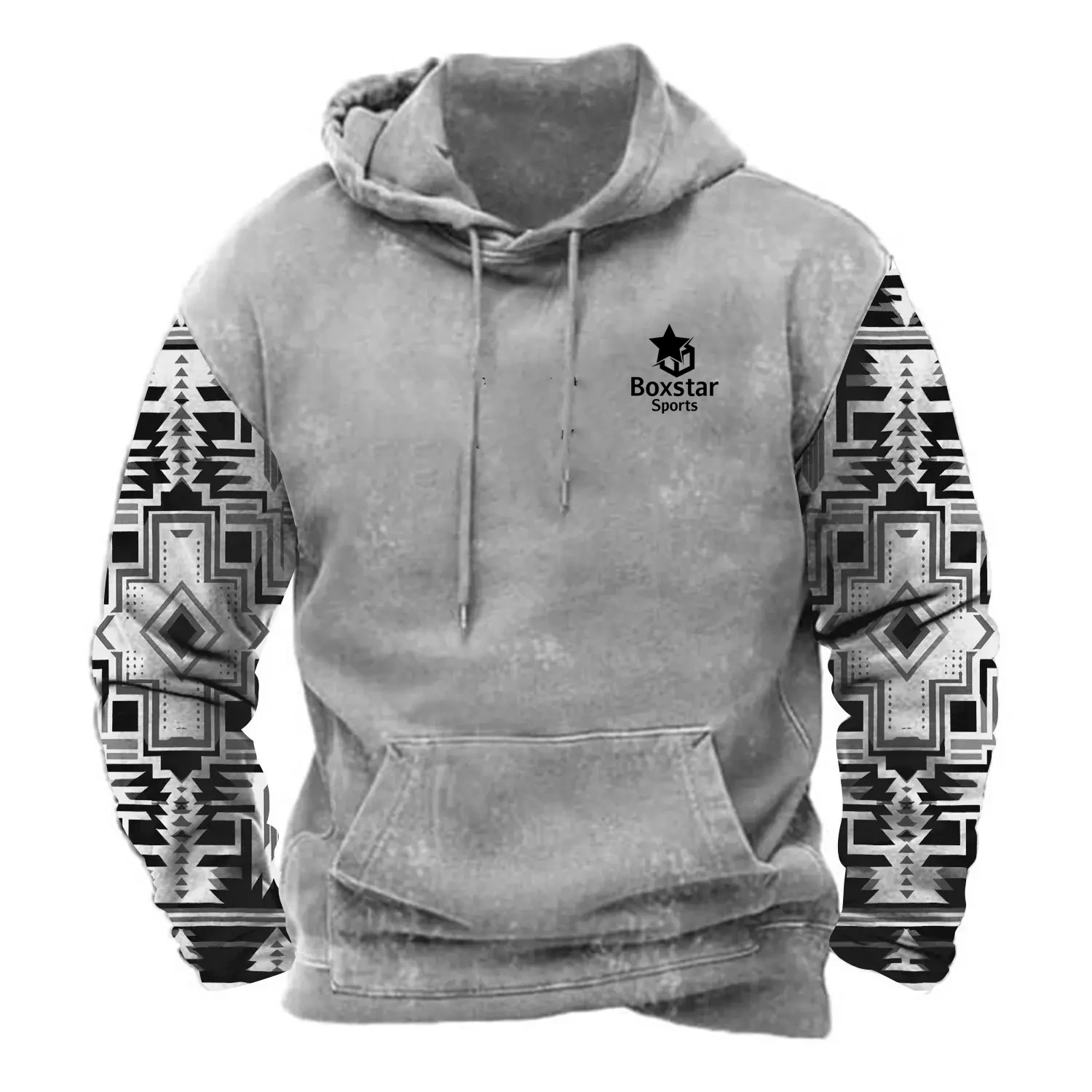 New Arrival Contras Arm Stich Oversized Pullover Hoodie For Men Custom Hoodies Animal Color Block Graphic Printed Fleece